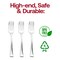 Shiny Metallic Silver Mini Plastic Disposable Tasting Forks (960 Forks)